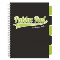 Zeszyty szkolne - Pukka Pad Kołozeszyt A4 100 kartek kratka czarno/limonka Pukka PILOT 3102BK-WPC - miniaturka - grafika 1