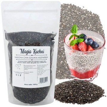 Nasiona Chia Szałwia Hiszpańska 1kg Świeże Ziarno