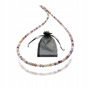 Naszyjnik Naturalny Kamień Agat Botswana 3mm Srebrne Zapięcie dł. 43cm, bez marki, AG00000241 - Naszyjniki - miniaturka - grafika 1