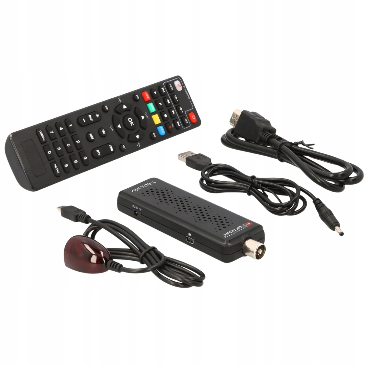 Opticum Tuner Dekoder Kablówki DVB-C DVB-T2 Telewizji Cyfrowej TV Naziemnej