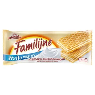 Jutrzenka Wafle Familijne o smaku śmietankowym 180 g - Ciastka - miniaturka - grafika 1