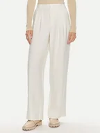 Spodnie sportowe damskie - Calvin Klein Jeans Spodnie materiałowe J20J223917 Écru Relaxed Fit - miniaturka - grafika 1