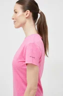 Koszulki sportowe damskie - Columbia t-shirt sportowy Sun Trek kolor różowy - miniaturka - grafika 1