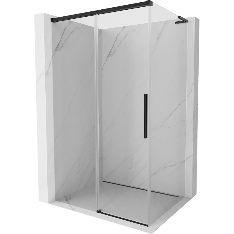 Mexen Rox L kabina prysznicowa rozsuwana 105 x 90 cm, transparent, czarna - 8C2L-105-090-70-00