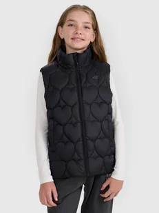 4F Bezrękawnik puchowy z wypełnieniem syntetycznym dziewczęcy - czarny 122 (6-7 lat) - Kurtki i płaszcze dla dziewczynek 4F Bezrękawnik puchowy z wypełnieniem syntetycznym dziewczęcy - czarny 122 (6-7 lat) - Kurtki i płaszcze dla dziewczynek - miniaturka - grafika 1