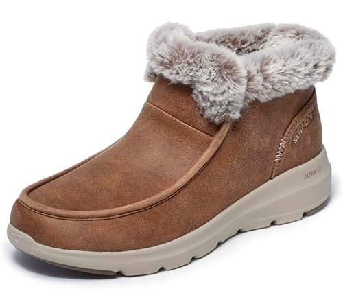 Skechers Damskie botki Glacial Ultra Botki, kasztanowe, 4,5 UK, Kasztan, 37.5 EU