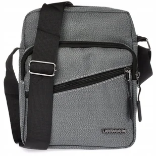 Torba Saszetka Męska Na Ramię Sportowa Torebka Raportówka Pojemna Szara - Torby męskie - miniaturka - grafika 1