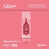Pozostałe akcesoria kosmetyczne - Jednorazowy pigment do makijażu permanentnego ust Bioevolution Red 760 Qline Pro 0,7ml monodose - miniaturka - grafika 1