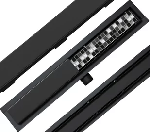 Mexen MEXEN FLAT 2w1 ODPŁYW LINIOWY BLACK 70 CM WZÓR G13 1710070 - Odpływy liniowe - miniaturka - grafika 1