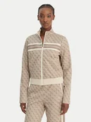 Bluzy damskie - Guess Bluza V6GQ06 K2957 Beżowy Regular Fit - miniaturka - grafika 1