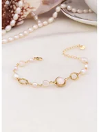 Bransoletki - L'Atelier de Gaia Pozłacana bransoletka z perłami - miniaturka - grafika 1