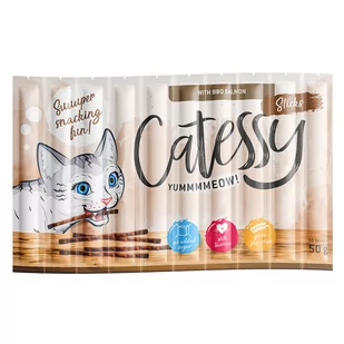 Pakiet Catessy Sticks, 50 x 5 g - BBQ z łososiem - Przysmaki dla kotów - miniaturka - grafika 1