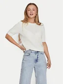 Swetry damskie - Vila Sweter Dalo 14084421 Biały Regular Fit - miniaturka - grafika 1