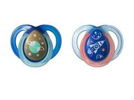 Smoczki uspokajające - Smoczki Tommee Tippee Night Time 0-6M Pomarańcz-Niebieski - miniaturka - grafika 1