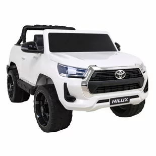 Toyota hilux na akumulator dla dzieci biały + napęd 4x4 + pilot + 2 bagażniki + radio mp3 + led kod: RA-PA.DK-HL860.BIA + Sprawdź na SuperWnetrze.pl - Pojazdy elektryczne dla dzieci - miniaturka - grafika 1