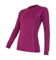 Bielizna sportowa damska - SENSOR MERINO ACTIVE tee ls WOM lilla L - miniaturka - grafika 1