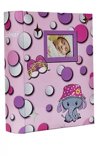 ALBUM DZIECKA dziecięcy szyty na 300 zdjęć 10x15 cm. z opisem BABY DOTS różowy - Albumy fotograficzne - miniaturka - grafika 1