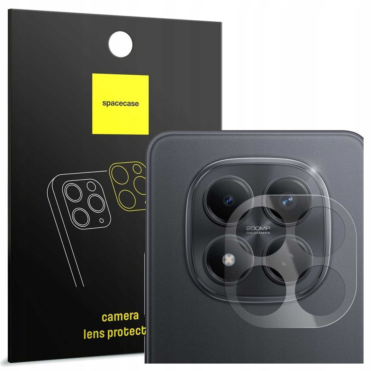 Szkło hartowane na aparat SPACECASE Camera Glass do Redmi Note 15 Pro 5G/Note 15 Pro+ 5G Przezroczysty