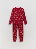 Skarpetki dla dzieci - Reserved - Świąteczna piżama - bordowy - miniaturka - grafika 1