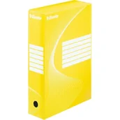 Pojemniki biurowe - PUDŁO DO ARCHIWIZACJI ESSELTE 80 MM, ŻÓŁTY - miniaturka - grafika 1
