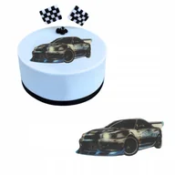 Dodatki do ciast w proszku - Figurki cukrowe figurka ozdoby dekoracja na tort samochód auto urodziny - miniaturka - grafika 1