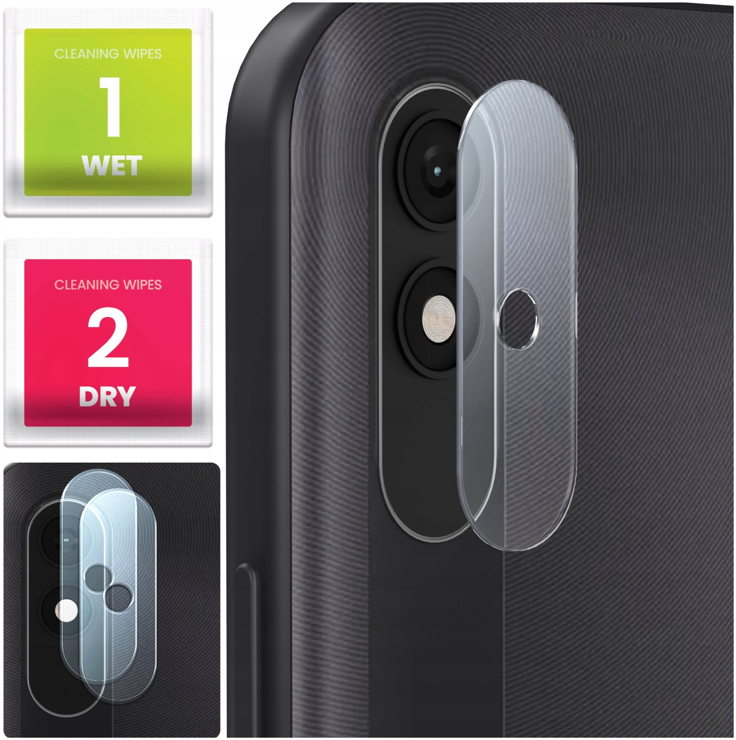 2-PAK Szkło Na Aparat Do Xiaomi Redmi 9A Hartowane, Na Obiektyw, 9H