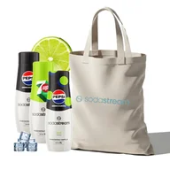 Syropy i koncentraty owocowe - Zestaw Syrop SodaStream Pepsi Zero Cukru 440 ml. 7Up Free 440ml, Pepsi MAX Lime 440ml + Torba - miniaturka - grafika 1