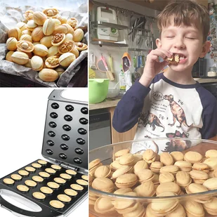 Sonifer SF6062 1400W Electric Walnut Cake Waffle Maker, 24 Holes Nuts Plate, Non-stick Cooking Biscuits Making Machine - Urządzenia do czekolady i słodyczy - miniaturka - grafika 2