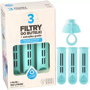 Filtr Butelki Dafi Miętowy 3 Szt + Nakrętka - Wkłady filtrujące - miniaturka - grafika 1