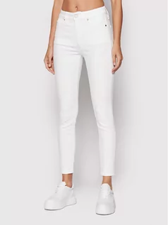 Spodnie damskie - Calvin Klein Jeansy K20K203610 Biały Skinny Fit - grafika 1