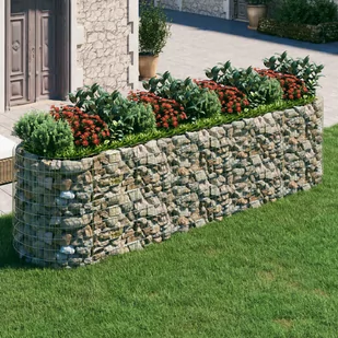 vidaXL Podwyższona donica gabionowa galwanizowane żelazo 400x100x100cm - Donice - miniaturka - grafika 1