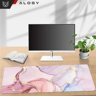 Podkładka na biurko pod myszkę mysz klawiaturę Mata ochronna antypoślizgowa gamingowa XXL 88x40 Alogy Marmur Różowa - Podkładki pod mysz Podkładka na biurko pod myszkę mysz klawiaturę Mata ochronna antypoślizgowa gamingowa XXL 88x40 Alogy Marmur Różowa - Podkładki pod mysz - miniaturka - grafika 15