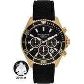 Zegarki męskie - Pacific Poseidon SMPA-2004-04 złoty męski zegarek chronograf 200M - miniaturka - grafika 1