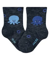 Skarpetki damskie - FALKE Unisex Baby Squid B skarpety, niebieski (Marine 6120), 62/68 cm - miniaturka - grafika 1