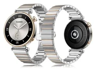 Akcesoria do smartwatchy - opaska pasek bransoleta LINKBAND Garmin GARMIN VENU 2S / VENU 3S / Vivoactive 4S / Huawei Watch GT 4 41mm 18mm srebrno-rosegold - miniaturka - grafika 1