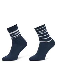 Tommy Hilfiger Zestaw 2 par wysokich skarpet damskich 701236457 Granatowy - Skarpetki damskie - miniaturka - grafika 1