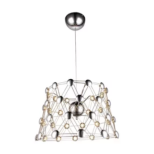 Milagro Designerska LAMPA wisząca WIRE 246 metalowa OPRAWA druciana LED 40W molekuły molecula nikiel satynowany 246 - Lampy sufitowe - miniaturka - grafika 1