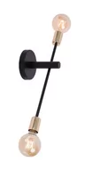 Lampy ścienne - Sigma Kinkiet lampa ścienna ONYX PODWÓJNY CZARNY ZŁOTY 31926 stal lakierowana czarny złoty 31926 - miniaturka - grafika 1