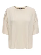 Koszulki i topy damskie - ONLY Koszulka w kolorze beżowym - miniaturka - grafika 1