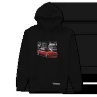Bluzy męskie - Czarna bluza z kapturem czerwone BMW E30 M3  -M - miniaturka - grafika 1