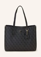 Torebki damskie - Guess Torba Shopper Meridian Z Ćwiekami grau - miniaturka - grafika 1