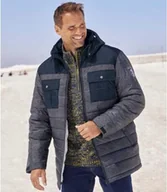 Kurtki męskie - Pikowana kurtka Góry Skaliste Mężczyzna Atlas For Men - Kolor : Granatowy - Rozmiar : XL - miniaturka - grafika 1