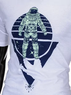 T-shirt męski z nadrukiem - biały S815 - Koszulki męskie - miniaturka - grafika 2