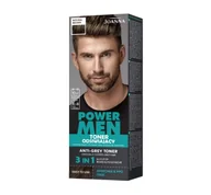 Farby do włosów i szampony koloryzujące - Joanna Power Men toner odsiwiający 04 Natural Brown 80g - miniaturka - grafika 1