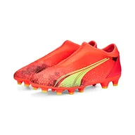 Piłka nożna - PUMA Unisex dziecięce buty piłkarskie Ultra Match Ll Fg/Ag Jr, Fiery Coral Fizzy Light Puma Black, 38.5 EU - miniaturka - grafika 1