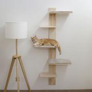 Kerbl Drapak dla kota Timber Wall, 150 cm, kolor naturalny i taupe