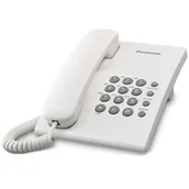 Telefony OUTLET - Panasonic KX-TS500PD zintegrowany system telefoniczny (6-biegowa regulacja głośności w słuchawce, zgodność z aparatami słuchowymi HAC), biały - miniaturka - grafika 1