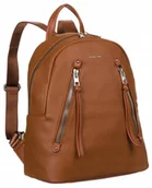 Plecaki - Stylowy plecak damski ze skóry ekologicznej na suwak — David Jones - miniaturka - grafika 1