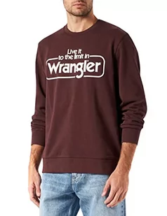 ALL TERRAIN GEAR X Wrangler Seasonal Crew bluza męska, bakłażan, XXL - Bluzy męskie - miniaturka - grafika 1