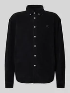 Koszule męskie - Koszula sztruksowa o kroju regular fit z kołnierzykiem typu button down - miniaturka - grafika 1